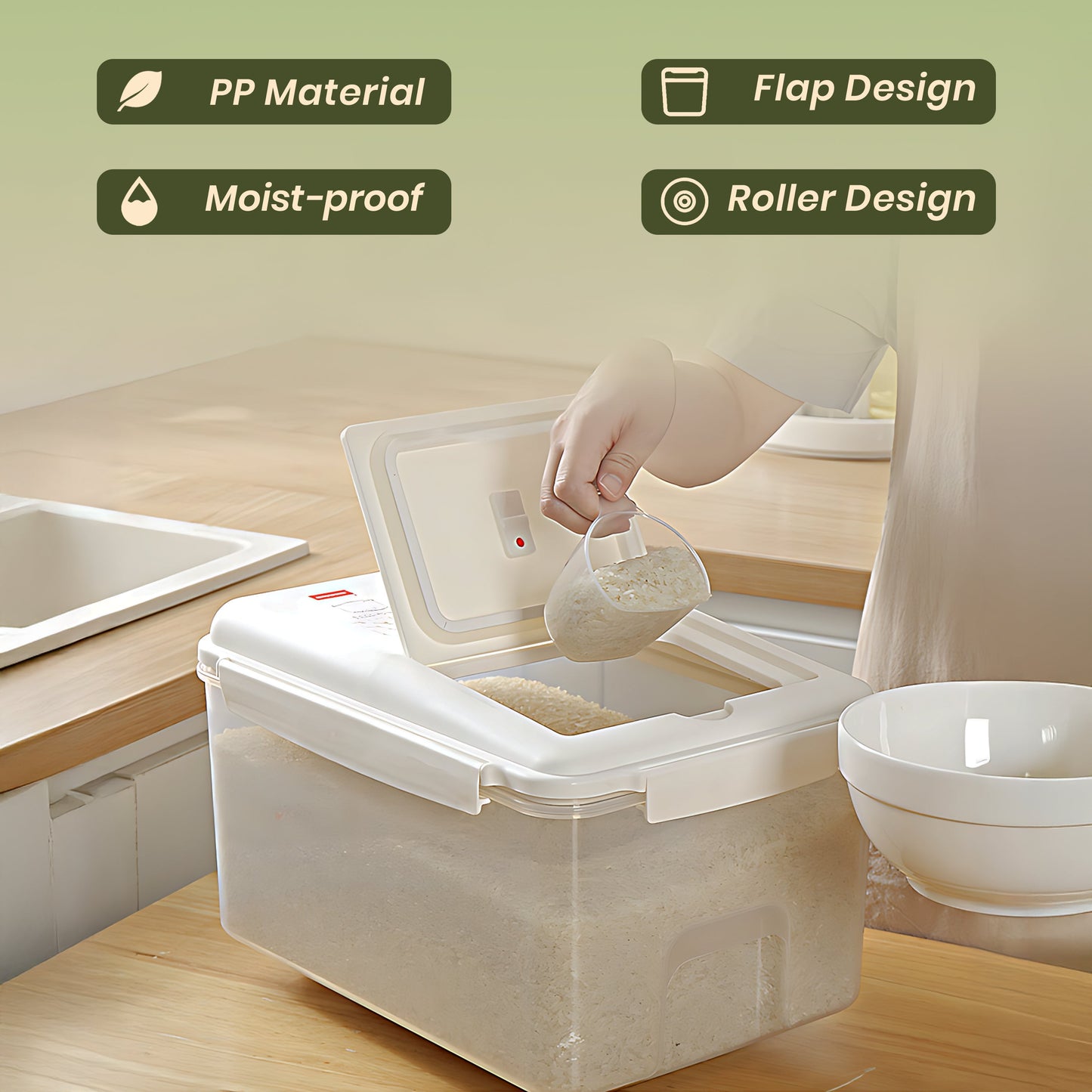 Premium Large Capacity Airtight Rice Storage Container