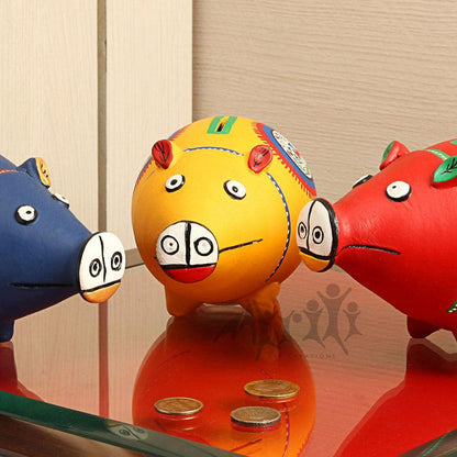 Mustard Terracotta Piggy Bank