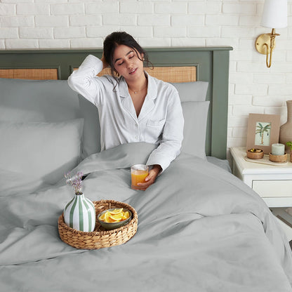 Maison Solid Cotton Fitted Bedsheet - 700 Thread Count