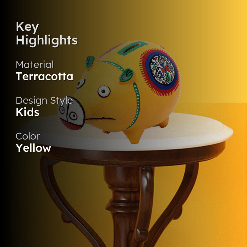 Mustard Terracotta Piggy Bank