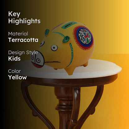 Mustard Terracotta Piggy Bank