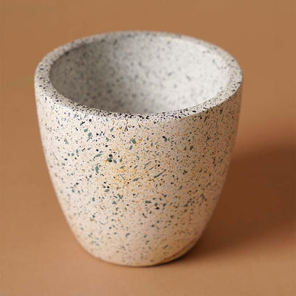 Speckled White Terracotta Pot for Indoor Plants