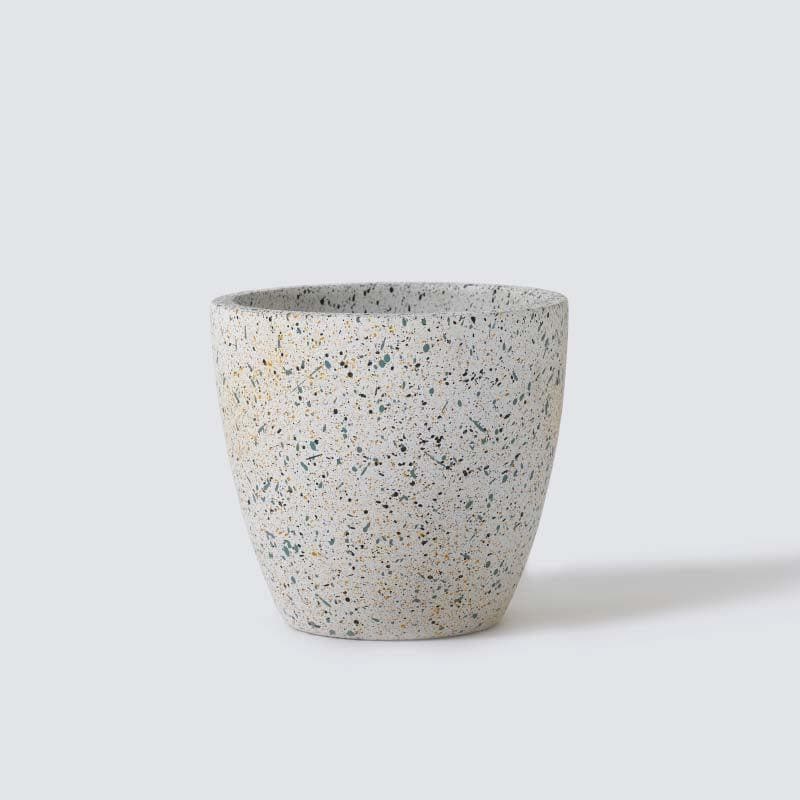 Speckled White Terracotta Pot for Indoor Plants