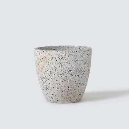 Speckled White Terracotta Pot for Indoor Plants